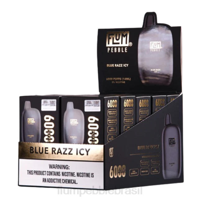 FLUM PEBBLES 6000 baforadas 10 pacotes azul razz gelado 828A15 | FLUM PEBBLE NEAR ME